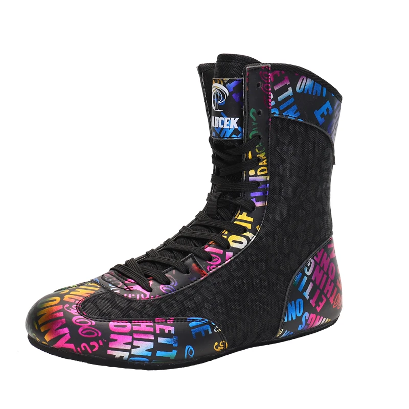 Hot Sale Fashion Boxing Shoes Black High Cut Kick Wrestling Shoe Top Quality Customize Wrestling Shoes
Hot Sale Fashion Boxing Shoes Black High Cut Kick Wrestling Shoe Top Quality Customize Wrestling Shoes