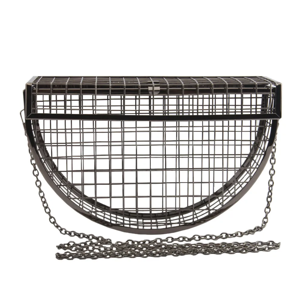 2020 Leshiny Fashion Women Evening Clutch Metallic Hollow Out Banquet Party Shoulder & Crossbody Wedding Semicircular Cage Bag
2020 Leshiny Fashion Women Evening Clutch Metallic Hollow Out Banquet Party Shoulder & Crossbody Wedding Semicircular Cage Bag