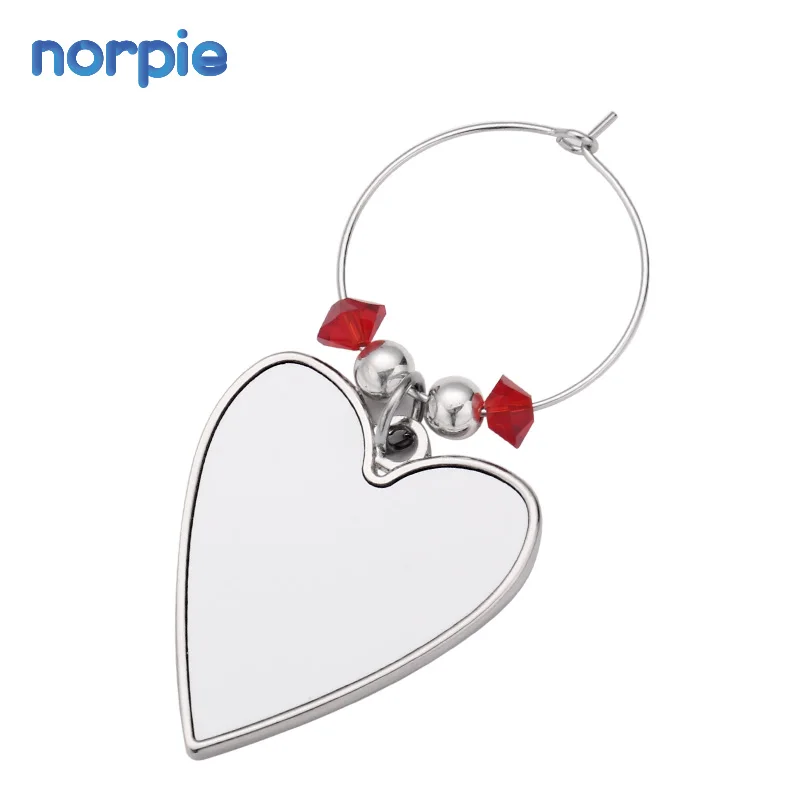 New Arrival Metal Sublimation Heart Shape Wedding Wine Glass Ring Charms For Party, White
New Arrival Metal Sublimation Heart Shape Wedding Wine Glass Ring Charms For Party, White