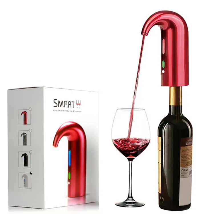 

2020 product ideas gift Smart Electric Wine Decanter Aerator for Christmas Gift, Black, white, red