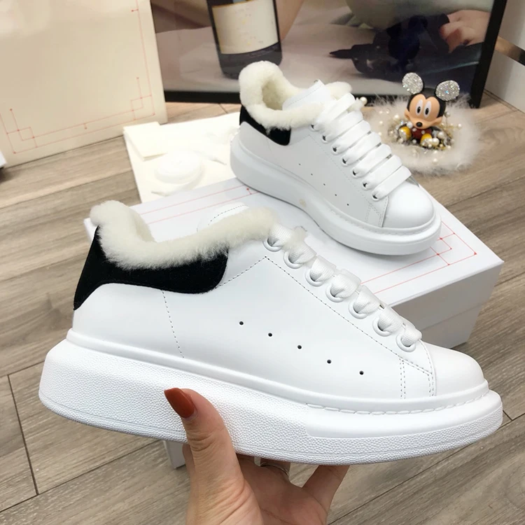 Luxury Design Women Platform Mcqueens Trainers Plush small White Shoes, Customer's request
Luxury Design Women Platform Mcqueens Trainers Plush small White Shoes, Customer's request