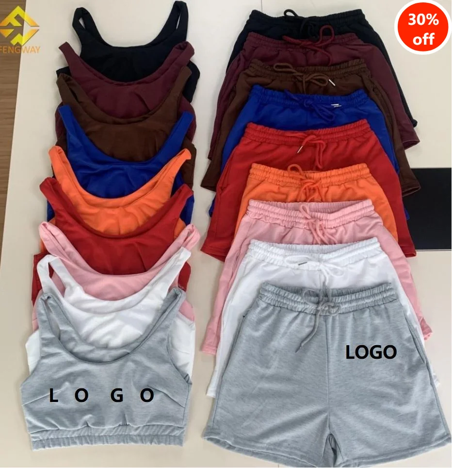 2021 summer womens clothing biker crop top with short sweat pants Jogger set two 2 pieces short set woman
2021 summer womens clothing biker crop top with short sweat pants Jogger set two 2 pieces short set woman