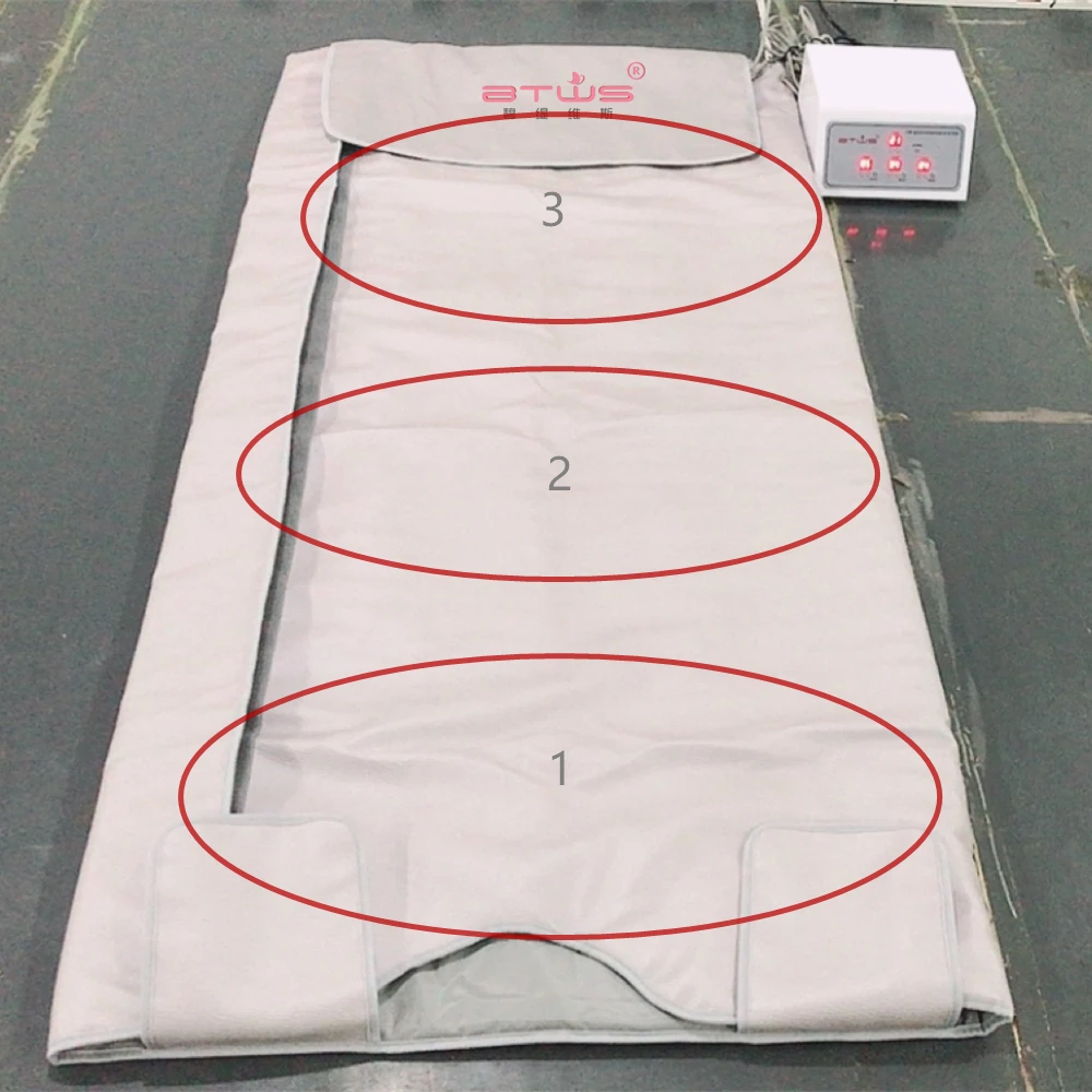 2021 infrared heating portable sauna blanket 3 zones, Black ,silver (can be customized in wholesale order)
2021 infrared heating portable sauna blanket 3 zones, Black ,silver (can be customized in wholesale order)