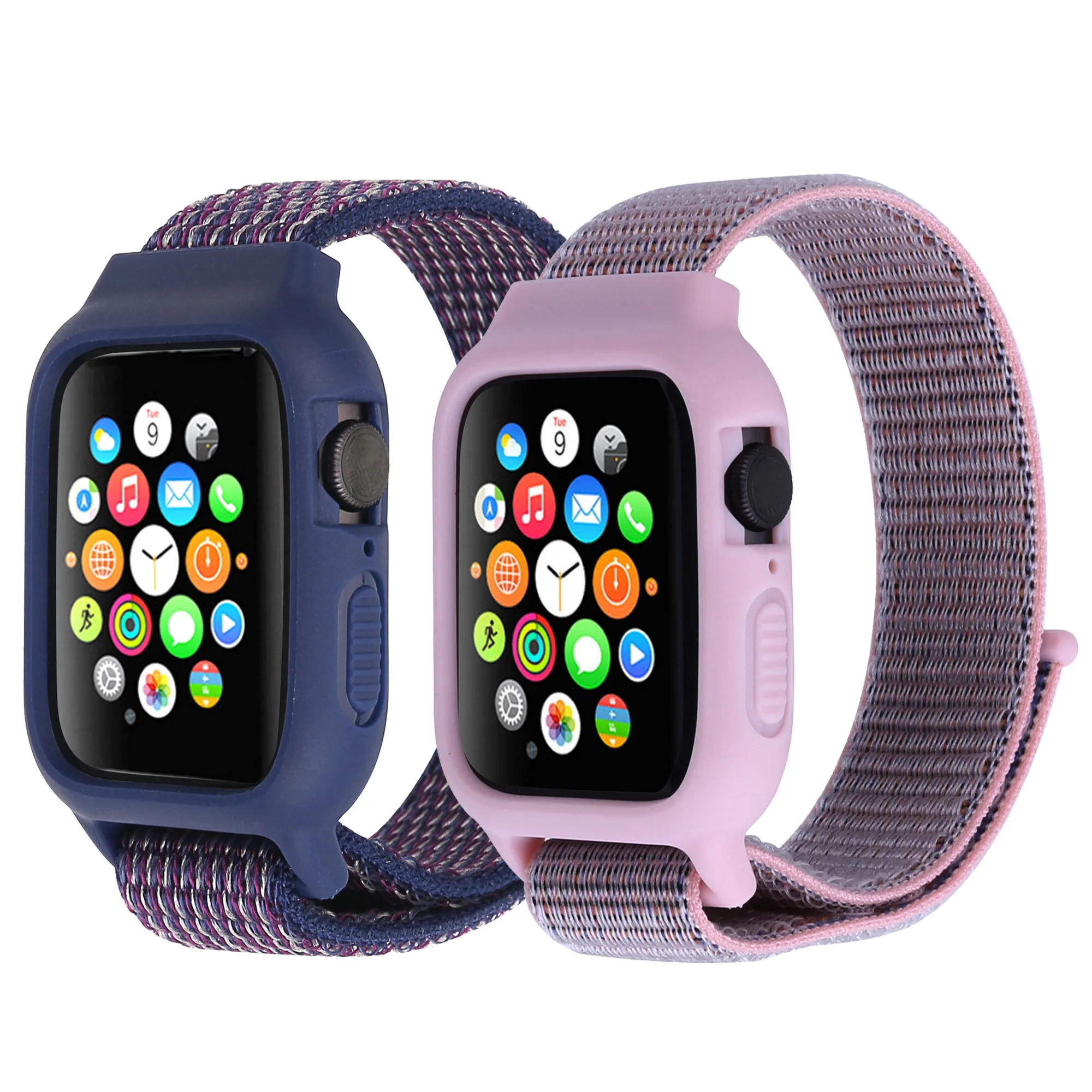 Woven Nylon Rainbow For Apple Watch Band With Silicone Case Shockproof, 44MM Sport Loop Strap For iWatch Series 6/SE/5/4
Woven Nylon Rainbow For Apple Watch Band With Silicone Case Shockproof, 44MM Sport Loop Strap For iWatch Series 6/SE/5/4