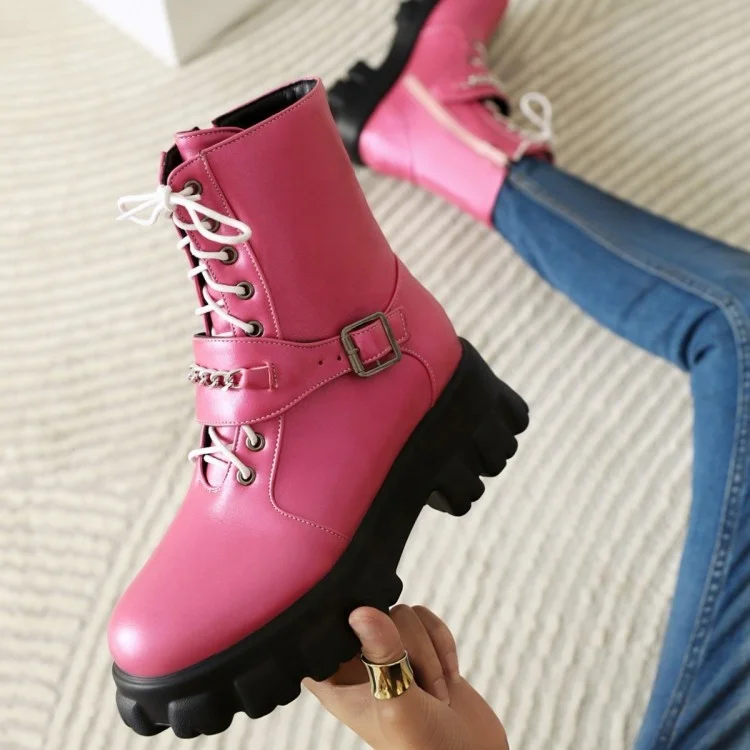 Hot Selling Wholesale 2021 Women's Ankle Boots Round Toe Thick Bottom Lace Up Women's Martin Boots Flat Heeled Winter Shoes, Green,pink,orange
Hot Selling Wholesale 2021 Women's Ankle Boots Round Toe Thick Bottom Lace Up Women's Martin Boots Flat Heeled Winter Shoes, Green,pink,orange
