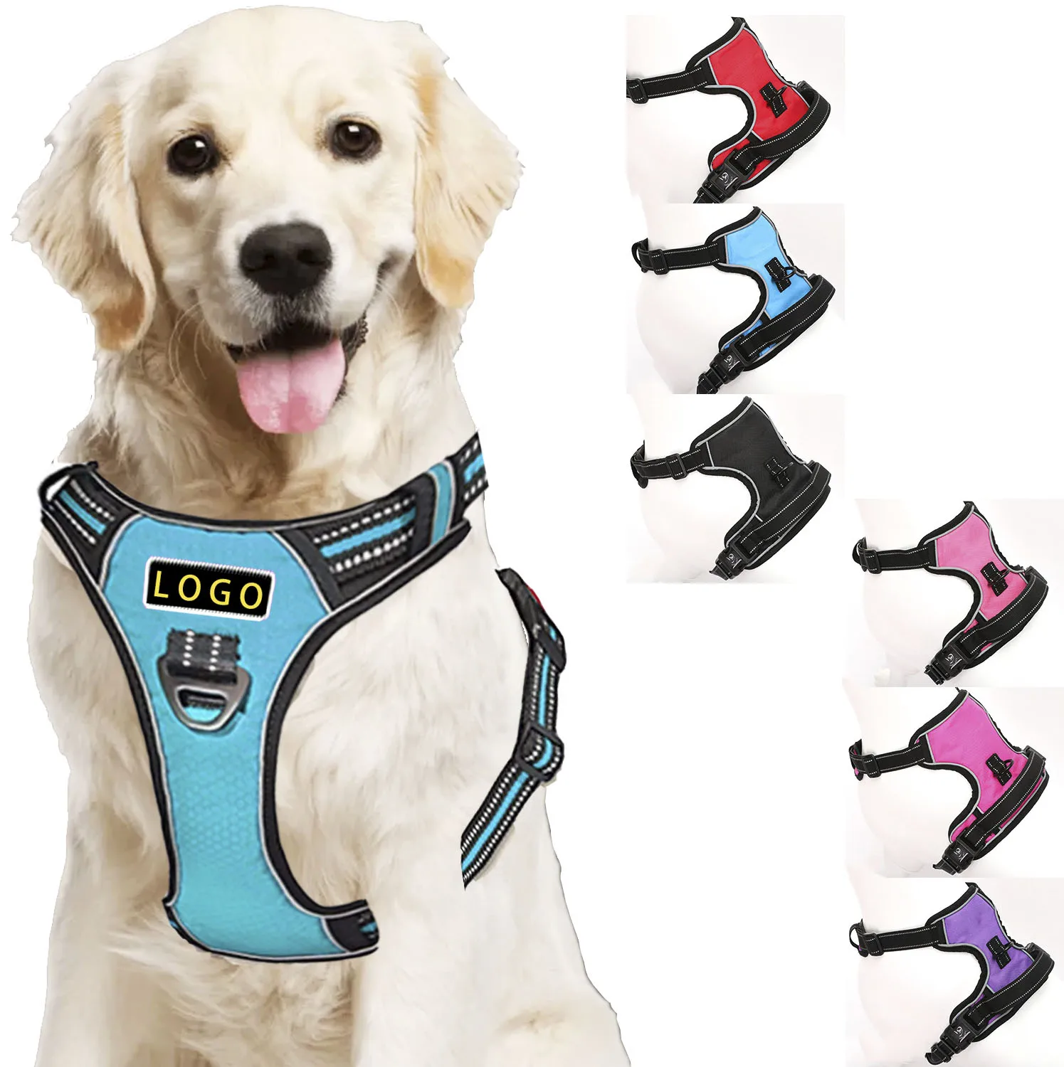 Wholesale Dog Harness and leashes Set Manufacturers Reflective Nylon Pet Soft Adjustable No pull Dog Harness, As picture
Wholesale Dog Harness and leashes Set Manufacturers Reflective Nylon Pet Soft Adjustable No pull Dog Harness, As picture