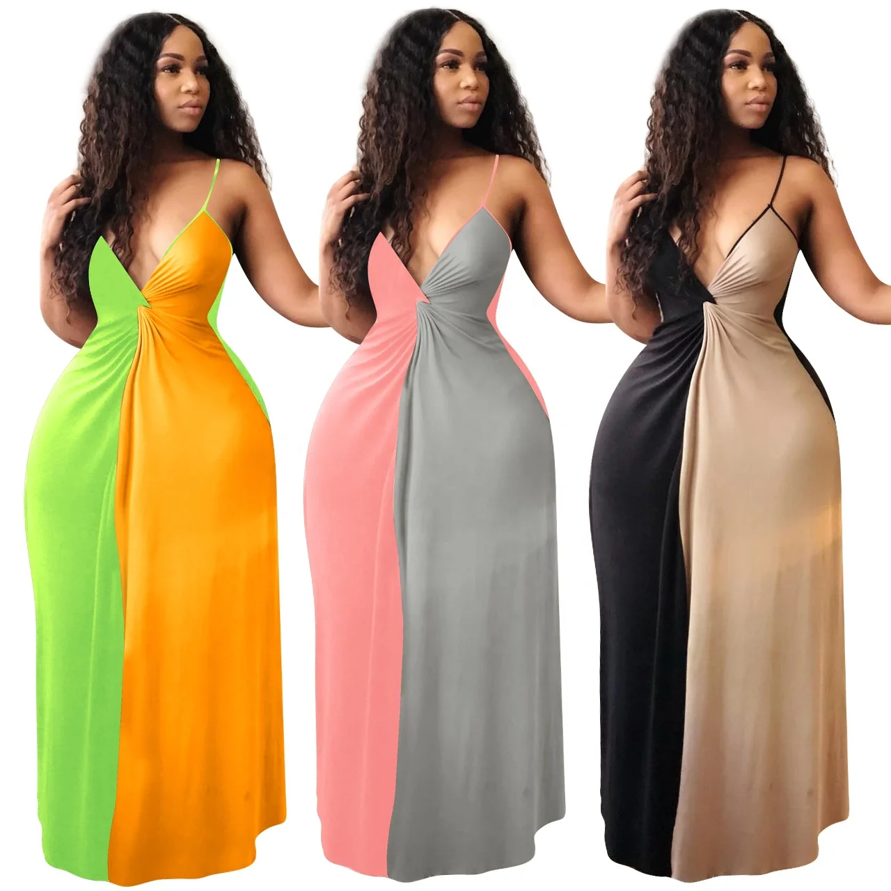 YD Trendy two tone elegant vintage knot slip maxi dresses formal clothing summer 2021 women v neck long dress
YD Trendy two tone elegant vintage knot slip maxi dresses formal clothing summer 2021 women v neck long dress