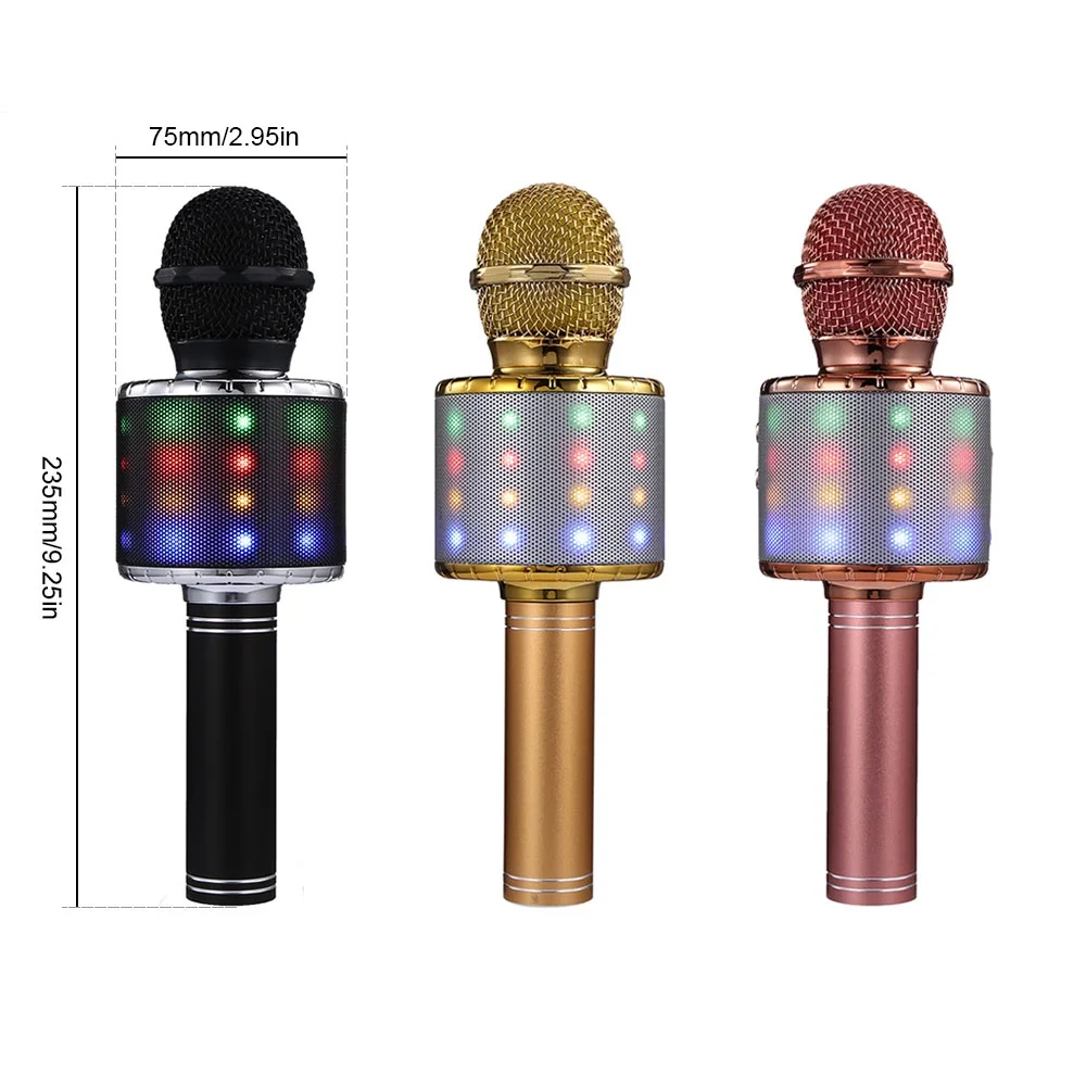 Twinkling Colorful Lights 858L Wireless Microphone Karaoke KTV Speaker Microphone for Kids
Twinkling Colorful Lights 858L Wireless Microphone Karaoke KTV Speaker Microphone for Kids