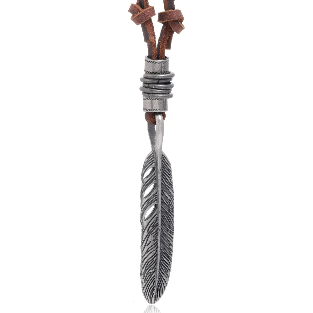 Fashion Dainty Feather Necklace Adjustable Leather Chain Leaf Feather Pendant Necklaces for Women Men
Fashion Dainty Feather Necklace Adjustable Leather Chain Leaf Feather Pendant Necklaces for Women Men