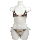 Wholesale Womens Girl sequins embroidery Swimwear Beachwear Sexy triangle Bikini with cheap price