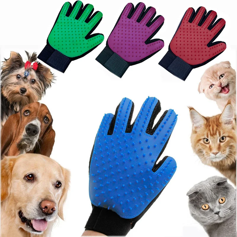 

Pet Grooming Gloves for Cats Dogs Pet Brush Glove for Cat Dog Hair Remover Brush Dog Deshedding Cleaning Combs Massage Gloves, Corlorful