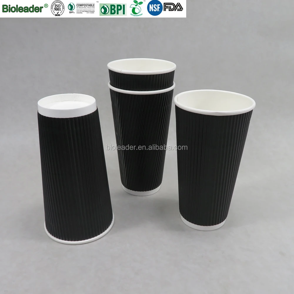 Hot Seller Biodegradable Paper Cups Disposable Bagasse Coffee Cups Disposable