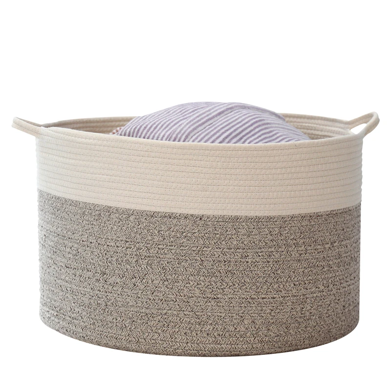 Amazon Customized Wholesale Foldable Cotton Rope Storage Fabric Laundry Basket home storageExtra Large Storage Basket
Amazon Customized Wholesale Foldable Cotton Rope Storage Fabric Laundry Basket home storageExtra Large Storage Basket