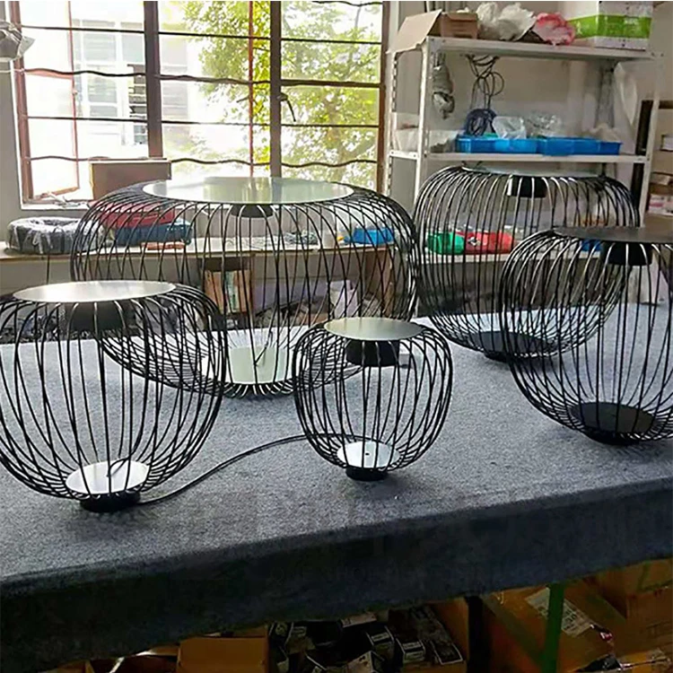 Decorative modern iron table lamp led tea table light side table light led light floor for hotel bedroom living room