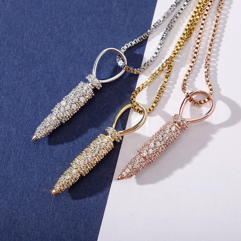 2021 Fashion Iced Out Bullet Pendant 925 Sterling Silver Bling Bling Cubic Zirconia Pendant Necklace Chain Women Hip Hop Jewelry
2021 Fashion Iced Out Bullet Pendant 925 Sterling Silver Bling Bling Cubic Zirconia Pendant Necklace Chain Women Hip Hop Jewelry