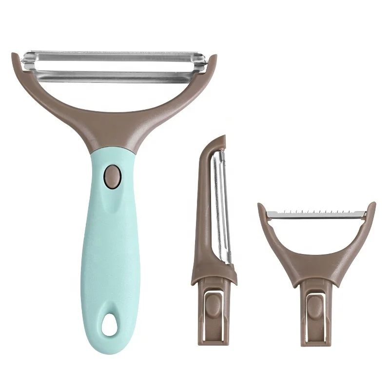 Multi functional vegetable gadget tools stainless steel julienne peeler replaceable set of 3 kitchen peeler set, Customized
Multi functional vegetable gadget tools stainless steel julienne peeler replaceable set of 3 kitchen peeler set, Customized