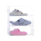 RPOA transparent acrylic clear storage container stackable sneaker shoe box with lids