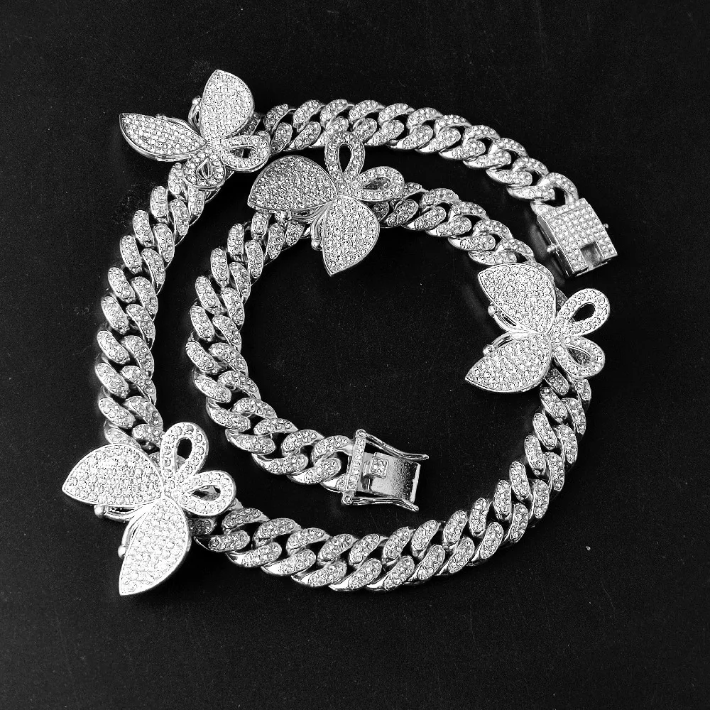 12mm Cuban Pink Butterfly Necklace Rose Gold Chain CZ Luxury Necklace Bling Bling Hip Hop Jewelry For Men Women Gift
12mm Cuban Pink Butterfly Necklace Rose Gold Chain CZ Luxury Necklace Bling Bling Hip Hop Jewelry For Men Women Gift