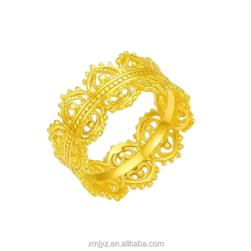 Certified In Stock Wholesale 5G Gold Ancient Garland Crown Ring Women's Football Gold 999 Hollow Lace Ring 11-18 Ring Size
Certified In Stock Wholesale 5G Gold Ancient Garland Crown Ring Women's Football Gold 999 Hollow Lace Ring 11-18 Ring Size