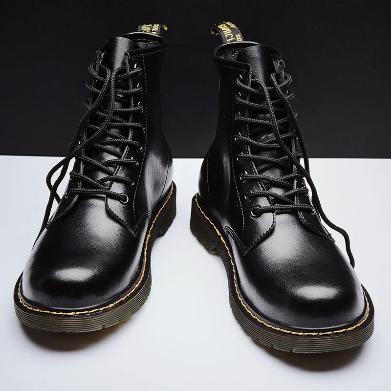 2021 New Casual Mid Top Winter Waterproof Cow Leather Designer Thigh High Boot Shoes For Men Boot, Black & brown 
2021 New Casual Mid Top Winter Waterproof Cow Leather Designer Thigh High Boot Shoes For Men Boot, Black & brown