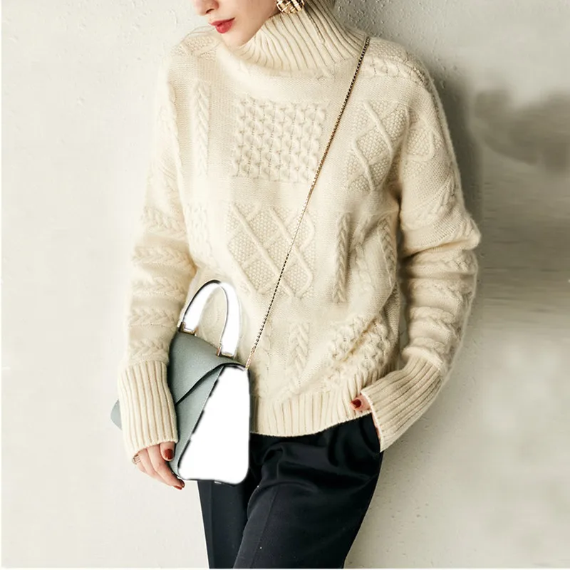 High Neck Turtle Neck Thick Cable Solid Color Cashmere Pullover 2021 Fashion Kashmir Pullover Turtleneck Computer Knitted Spring, Picture
High Neck Turtle Neck Thick Cable Solid Color Cashmere Pullover 2021 Fashion Kashmir Pullover Turtleneck Computer Knitted Spring, Picture