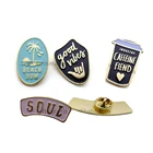 Brass Souvenir Custom Brass Stamped Holiday Souvenir Soft Friendly Enamel Lapel Pins No Minimum Order/Lapel Pin Metal