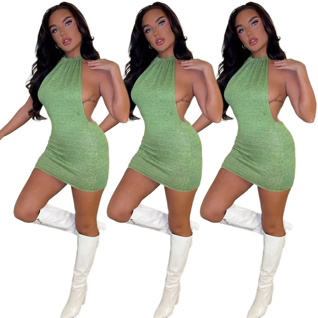 GL6381 Nightclub Outfit Women'S French Velvet Sexy Halterneck Halterneck Dress, 3 colors
GL6381 Nightclub Outfit Women'S French Velvet Sexy Halterneck Halterneck Dress, 3 colors