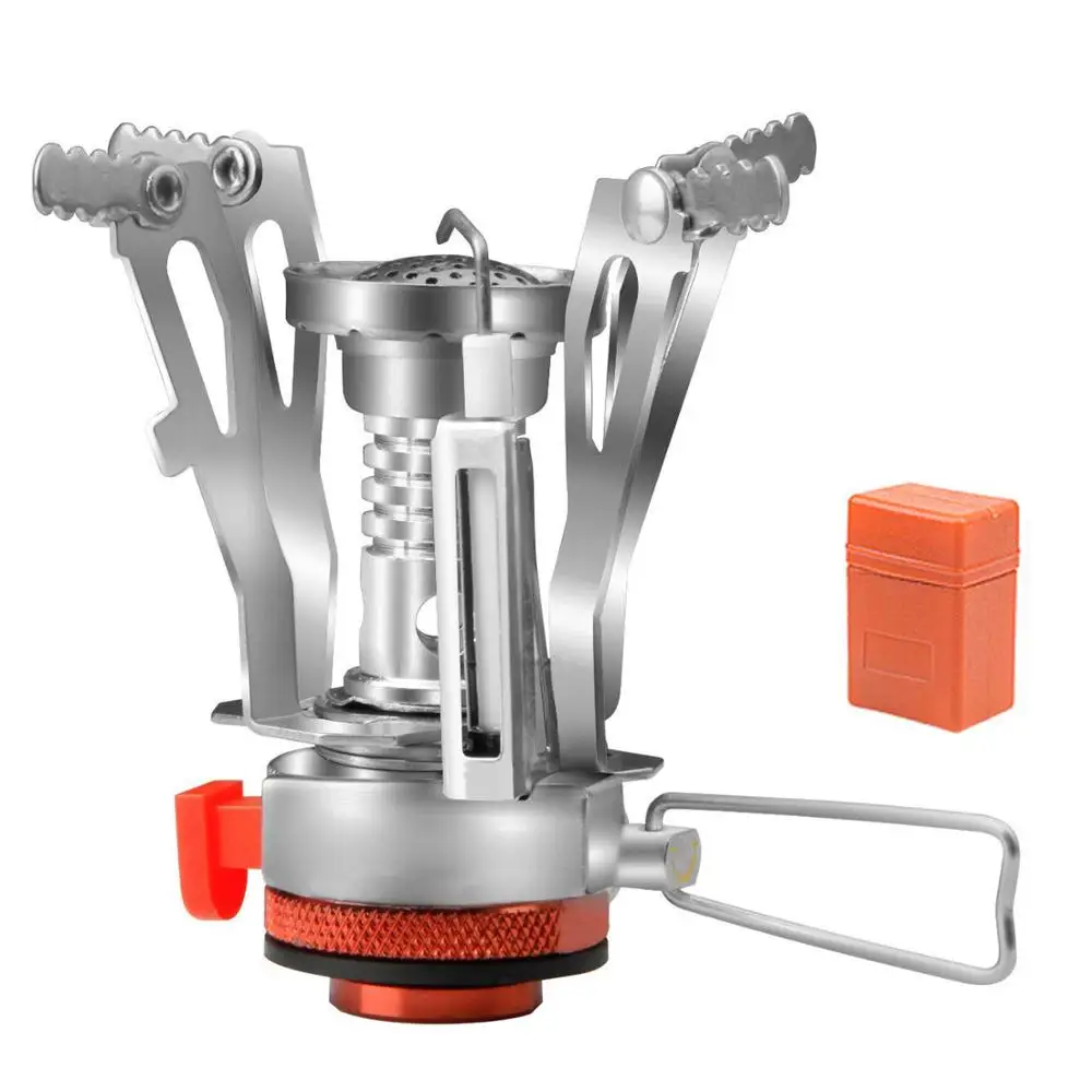 Portable Outdoor Backpacking Camping Stove With Piezo Ignition Mini Camping Stove, Orange and silver
Portable Outdoor Backpacking Camping Stove With Piezo Ignition Mini Camping Stove, Orange and silver