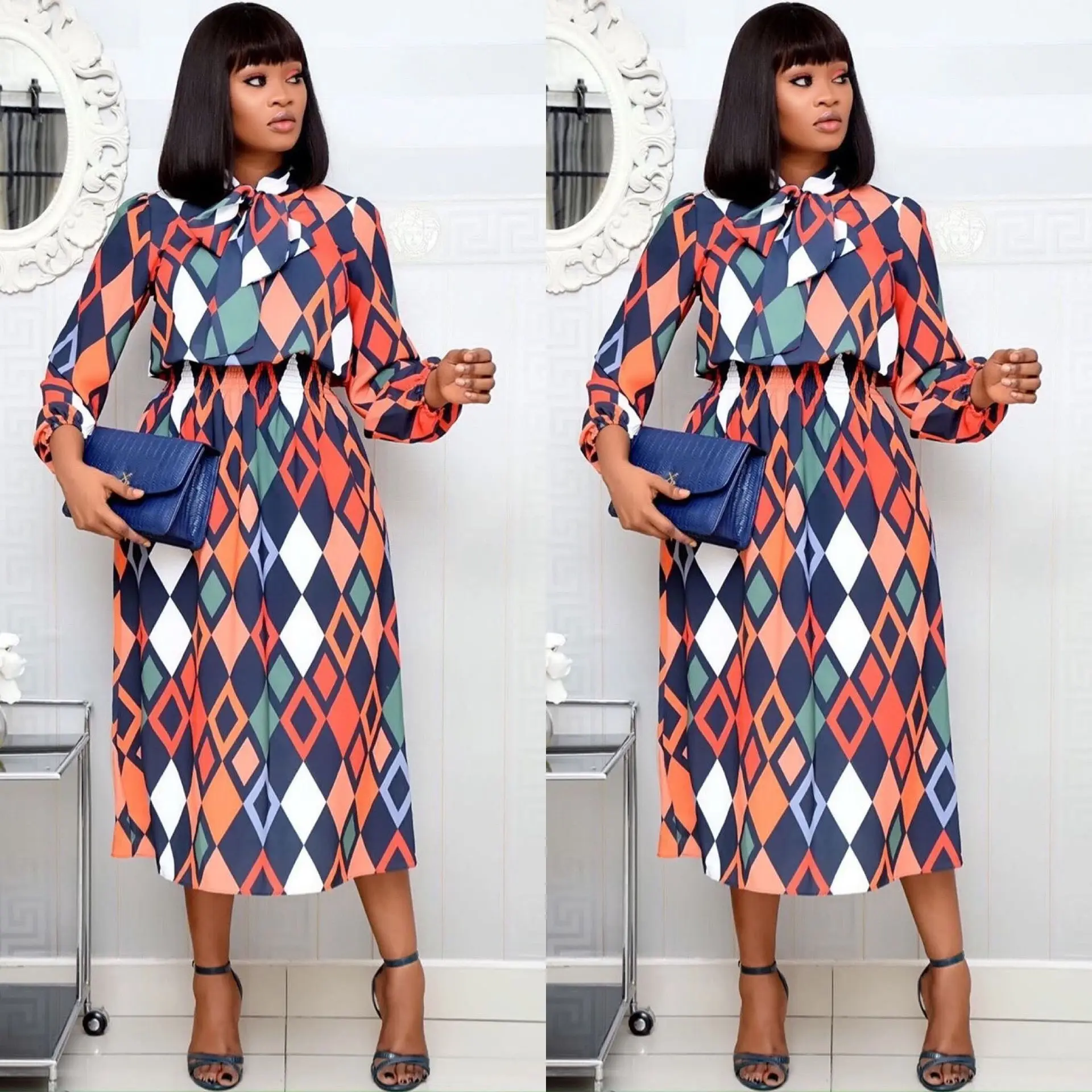 WW-0627 African Women's Clothing Printing Posed Nine Points To Collect Waist Sleeve Dress Fashion African Women Print Dress, As your request
WW-0627 African Women's Clothing Printing Posed Nine Points To Collect Waist Sleeve Dress Fashion African Women Print Dress, As your request