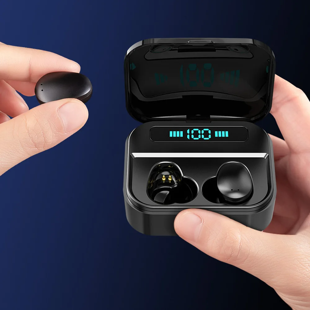 private label wireless earbuds 2200mAh Battery ear pods earbuds Power Bank Charging Cellphone tws earbud 2020 - ANKUX.COM