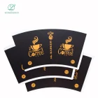 Food grade logo printed paper cup fan pe coated paper cup sheet 80z for coffee cups