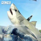 Animal Theme Park High Quality Simulation Rubber White Shark Model