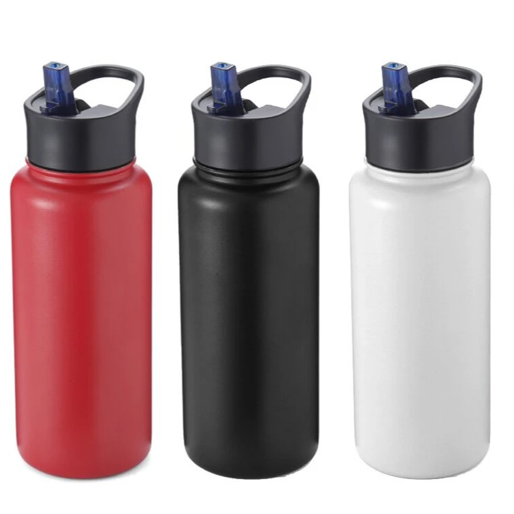 Customized color and logo 32oz 18/8 double wall stainless steel flasks insulated vacuum sports water bottle with straw lid
Customized color and logo 32oz 18/8 double wall stainless steel flasks insulated vacuum sports water bottle with straw lid