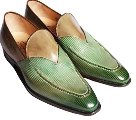 Men's single shoes spring 2021 new men's shoes color block pattern set foot business single shoes drop shipping, Green
Men's single shoes spring 2021 new men's shoes color block pattern set foot business single shoes drop shipping, Green