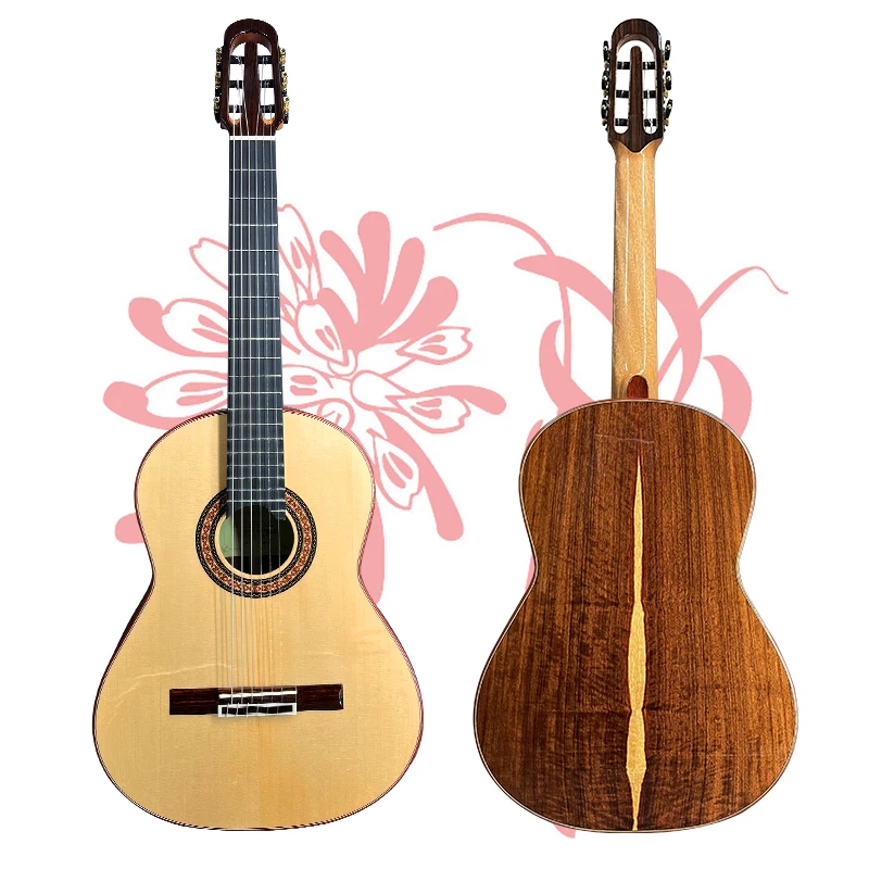 

Professional Grade Handmade Solo A echoes all solid Nomex double top classical guitar from Aiersi music
