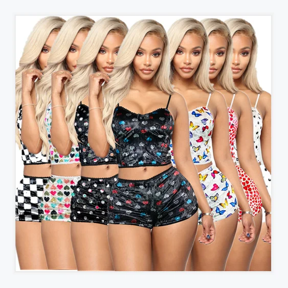 AYP0804 popular hollow sexy printed slim velvet two-piece set shorts club wear beachwear suit
AYP0804 popular hollow sexy printed slim velvet two-piece set shorts club wear beachwear suit