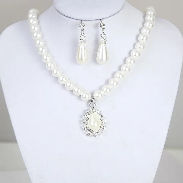 Fashion Wedding Simulation Pearl Jewelry Sets Statement Choker Necklace Water Drop Earring Set Crystal Female Indian Jewelry
Fashion Wedding Simulation Pearl Jewelry Sets Statement Choker Necklace Water Drop Earring Set Crystal Female Indian Jewelry