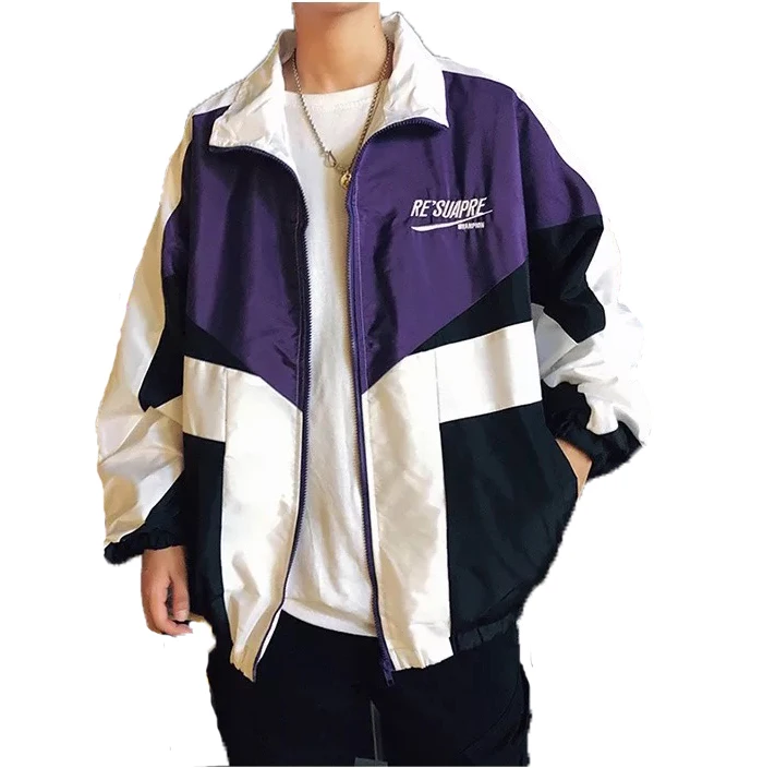 European and American Street Color Stitching Windbreaker Men's jackets, Customized color
European and American Street Color Stitching Windbreaker Men's jackets, Customized color