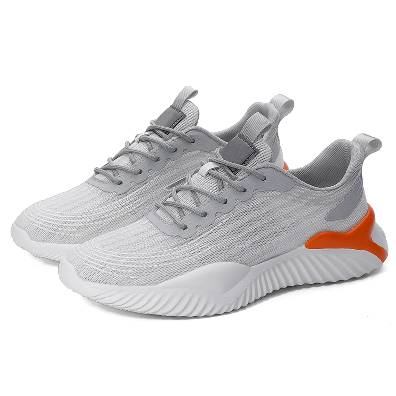 Men Light weight Knitted Mesh Upper Breathable Sports Shoes All-match Comfortable Running Shoes for Youth, Black grey
Men Light weight Knitted Mesh Upper Breathable Sports Shoes All-match Comfortable Running Shoes for Youth, Black grey