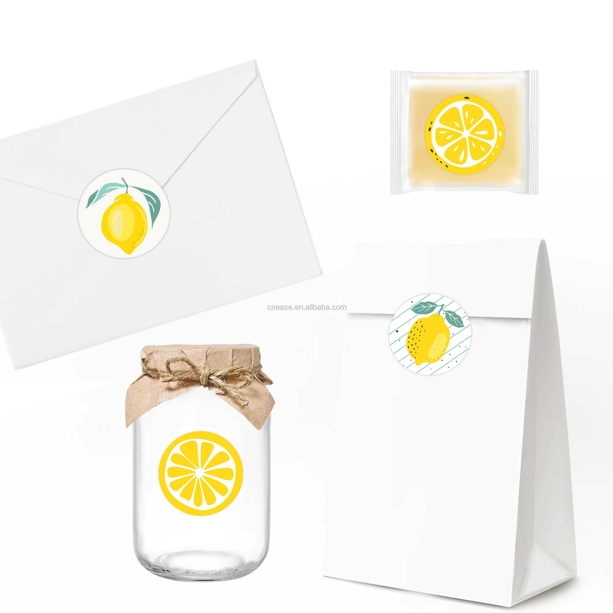 yishu fresh lemon party round candy sticker favors 1.