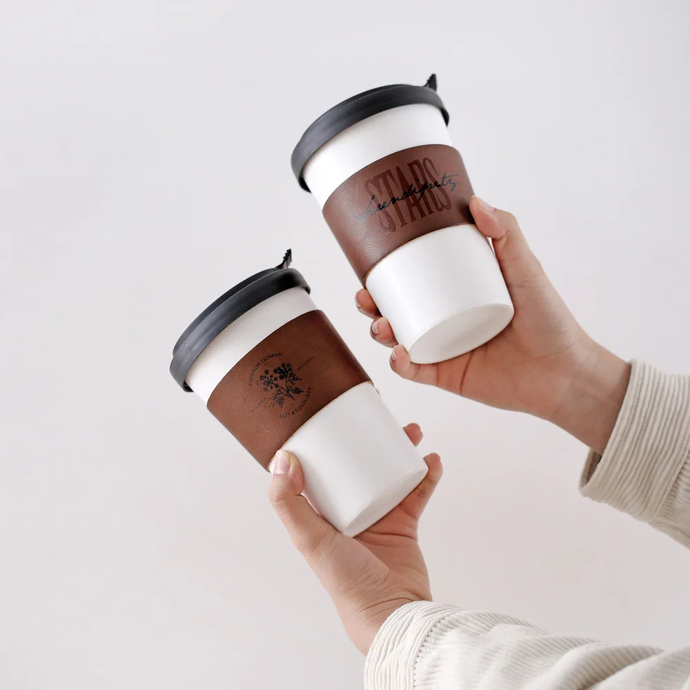 Nordic ins wind leather cup with lid, insulated ceramic coffee cup, creative portable water mug, Like pictures
Nordic ins wind leather cup with lid, insulated ceramic coffee cup, creative portable water mug, Like pictures