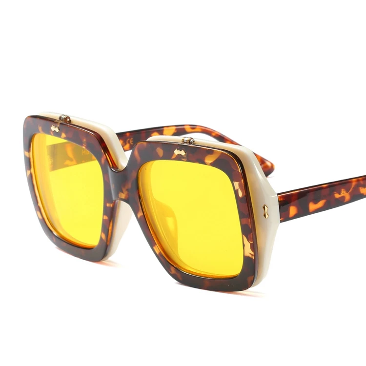 Fashion Big Frame Flip Up Oversized Sunglass High Quality Designer Squared Women Sunglasses
Fashion Big Frame Flip Up Oversized Sunglass High Quality Designer Squared Women Sunglasses
