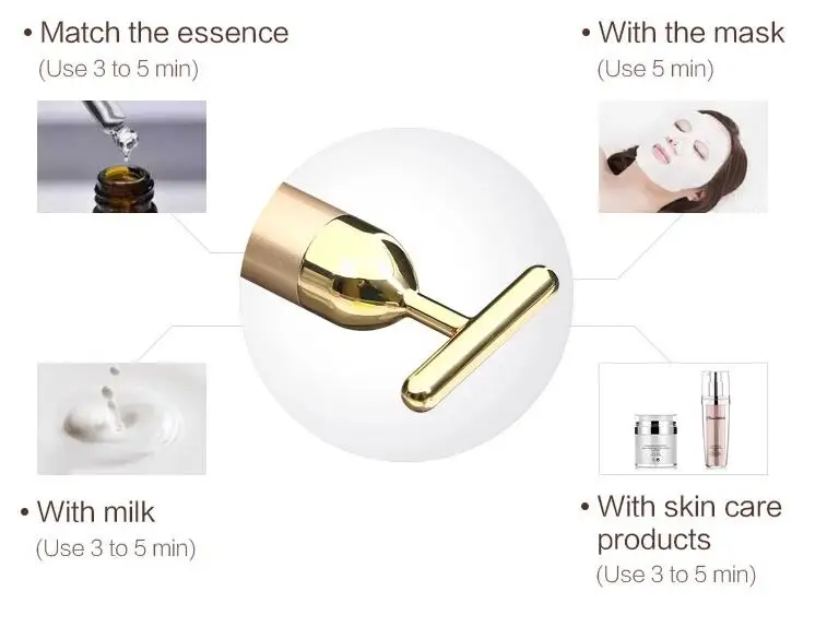 Beauty Personal Care Multi-Function Eqbeauty 24k golden face thin Face 3D Face Massage Roller