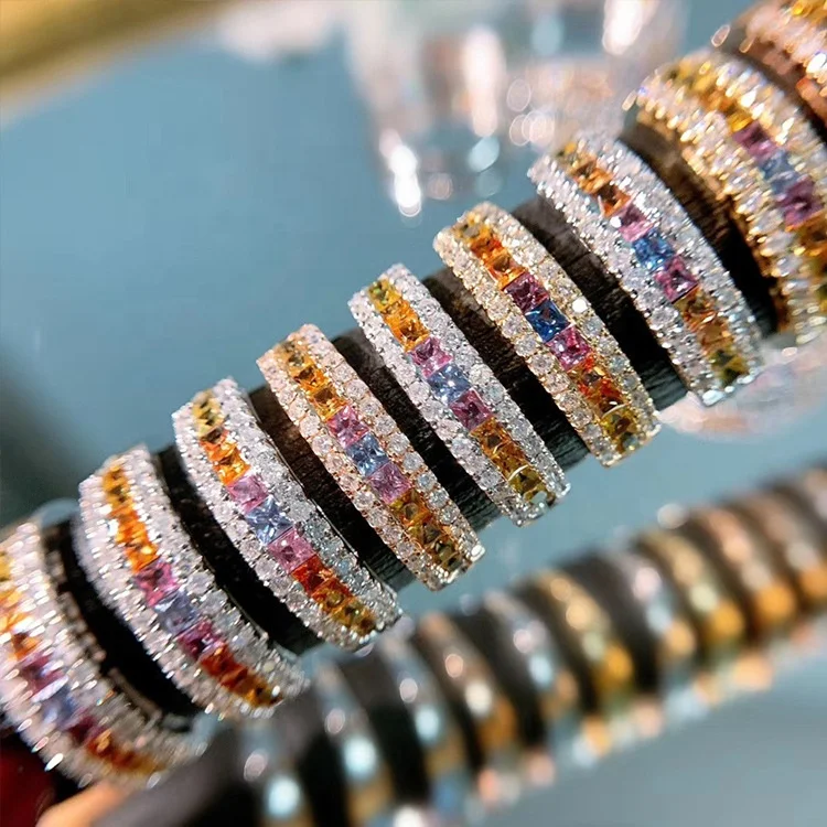 Luxury Adjustable Rainbow Rings For Women Luxury Silver Color Korean Ring Female Jewelry Zircon Accessories Wholesale, Picture shows
Luxury Adjustable Rainbow Rings For Women Luxury Silver Color Korean Ring Female Jewelry Zircon Accessories Wholesale, Picture shows