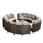 Wicker Patio Set Outdoor Furniture Round Garden Line Patio Furniture Round Rattan Sofa Set Round Rattan Furniture