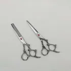 Kelo Cheap School Use Stainless Steel Black Hairdressing Scissors