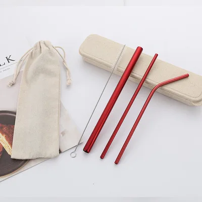 P04 304 stainless steel straw plated milk tea beverage gift straw group customized logo drinking straw set, Colors
P04 304 stainless steel straw plated milk tea beverage gift straw group customized logo drinking straw set, Colors