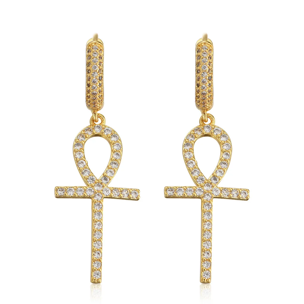 New Hip Hop Keys Cross Earring Unisex Full Zircon popular logo Personality Hip Hop Pendant
New Hip Hop Keys Cross Earring Unisex Full Zircon popular logo Personality Hip Hop Pendant