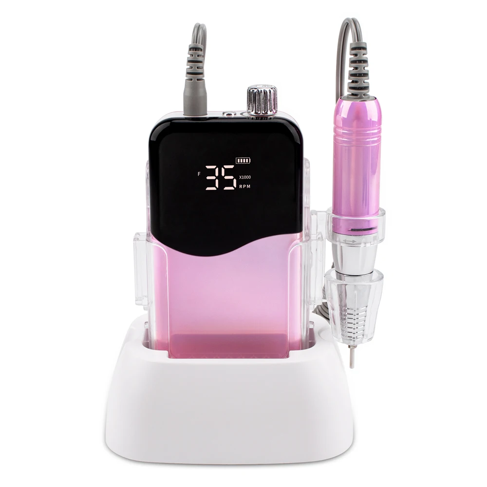 Portable And Desktop Professional 35000rpm Manicure Cordless Rechargeable E File Nail Polish Drill Machine For easy Salon Use
Portable And Desktop Professional 35000rpm Manicure Cordless Rechargeable E File Nail Polish Drill Machine For easy Salon Use