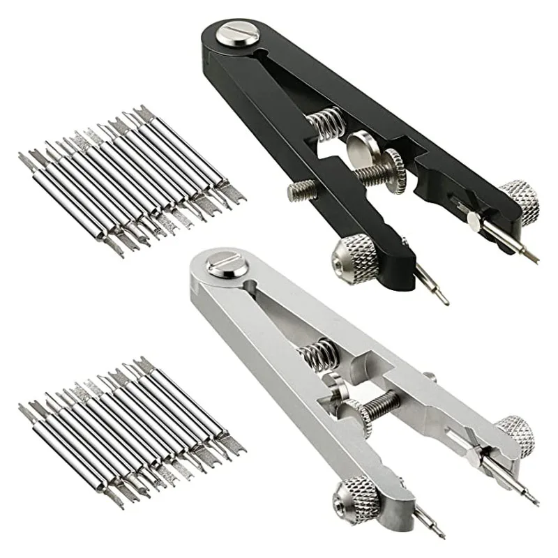 Watch Spring Bar Repair Tool Spring Bar Tweezers Pliers Watch Pin Strap Band Removal Tool Watch Link Remover Set, Black and silver
Watch Spring Bar Repair Tool Spring Bar Tweezers Pliers Watch Pin Strap Band Removal Tool Watch Link Remover Set, Black and silver
